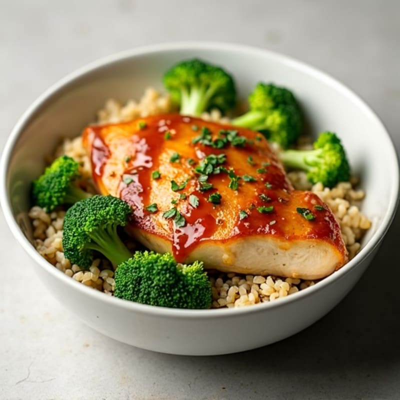 Garlic-Ginger Roasted Chicken and Broccoli Rice Bowl