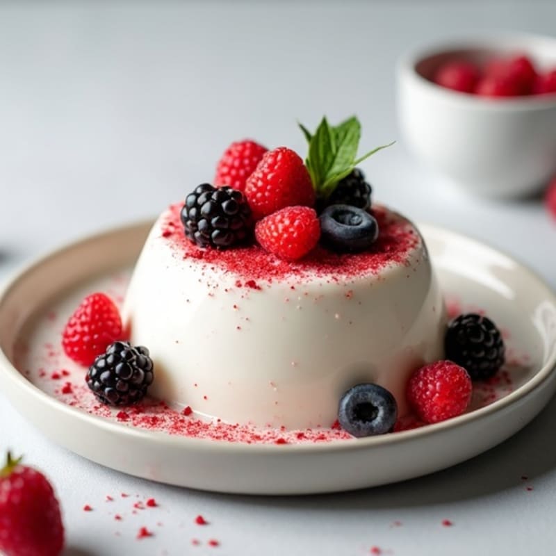 Greek Yogurt Protein Mousse with Berries