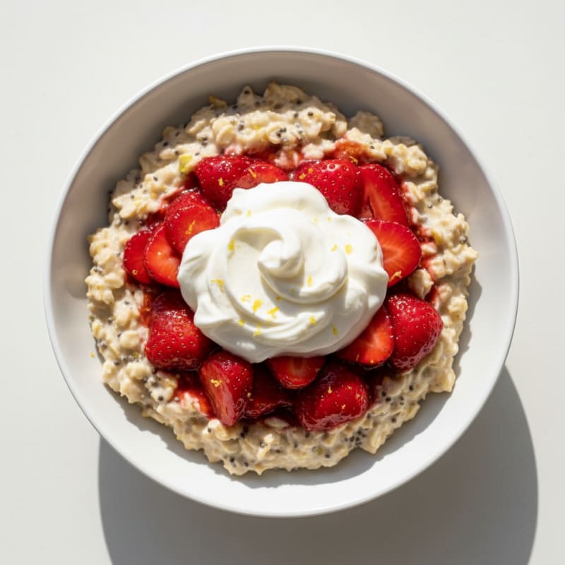 Strawberry Shortcake Overnight Oats