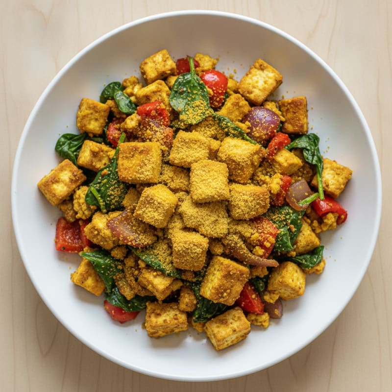 Hearty Tofu Scramble with Roasted Vegetables