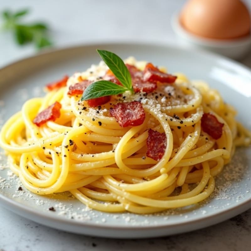 Creamy Turkey Bacon Spaghetti Squash Carbonara