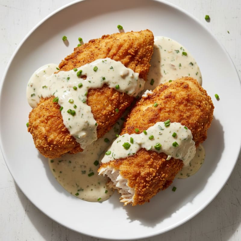 Buttermilk Fried Chicken with Creamy Gravy