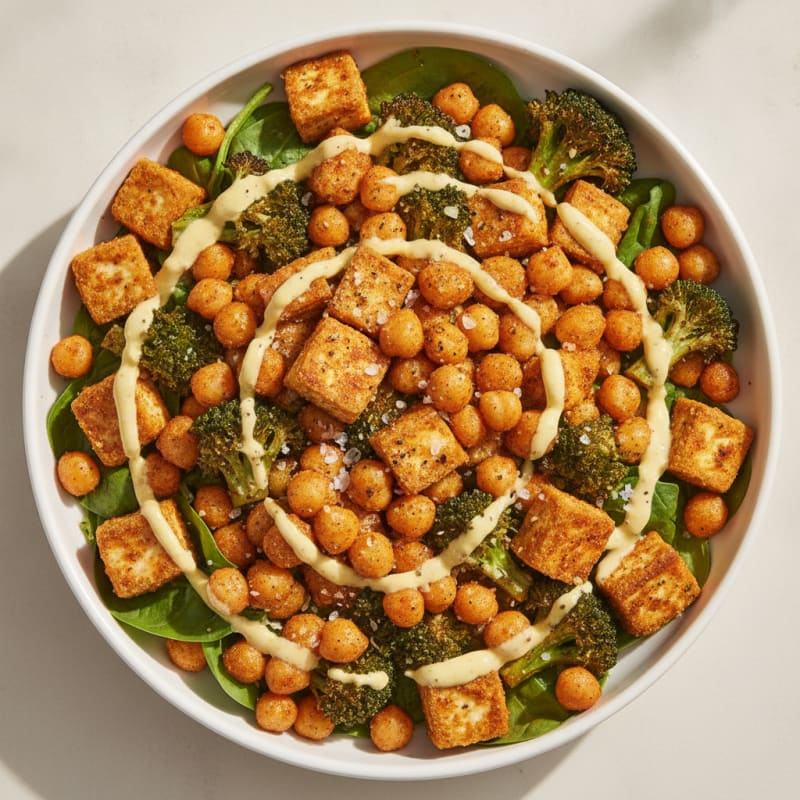 Roasted Vegetable and Chickpea Bowl