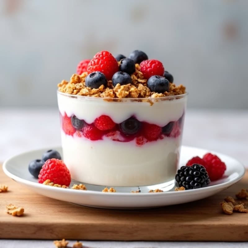 Creamy Greek Yogurt Protein Parfait with Mixed Berries