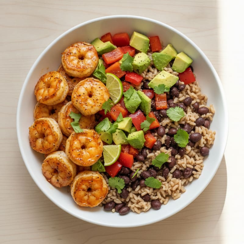 Chili-Lime Shrimp and Brown Rice Bowl
