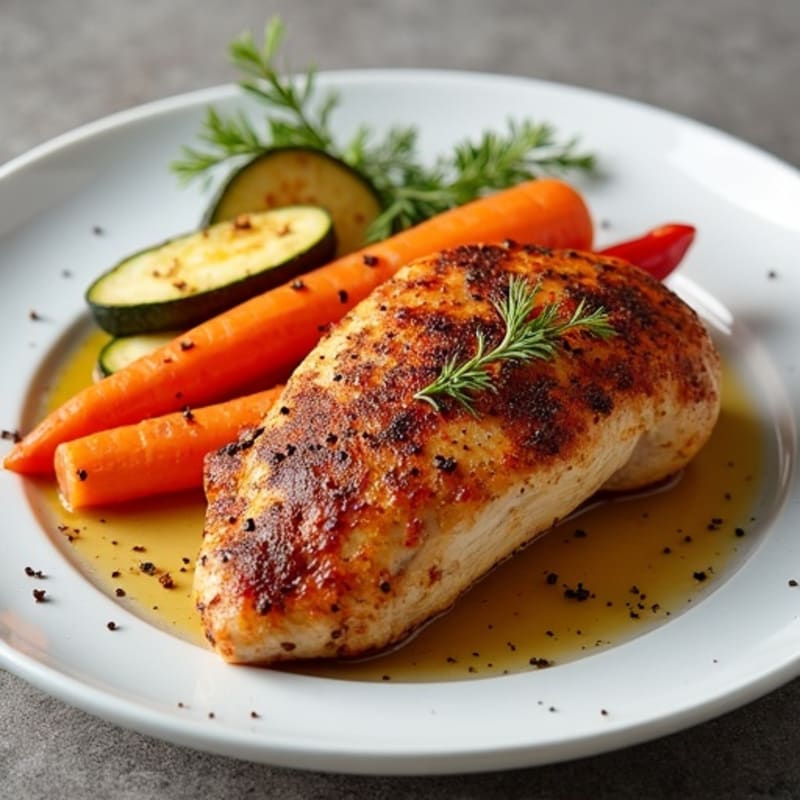 Spiced Roasted Chicken with Roasted Vegetables