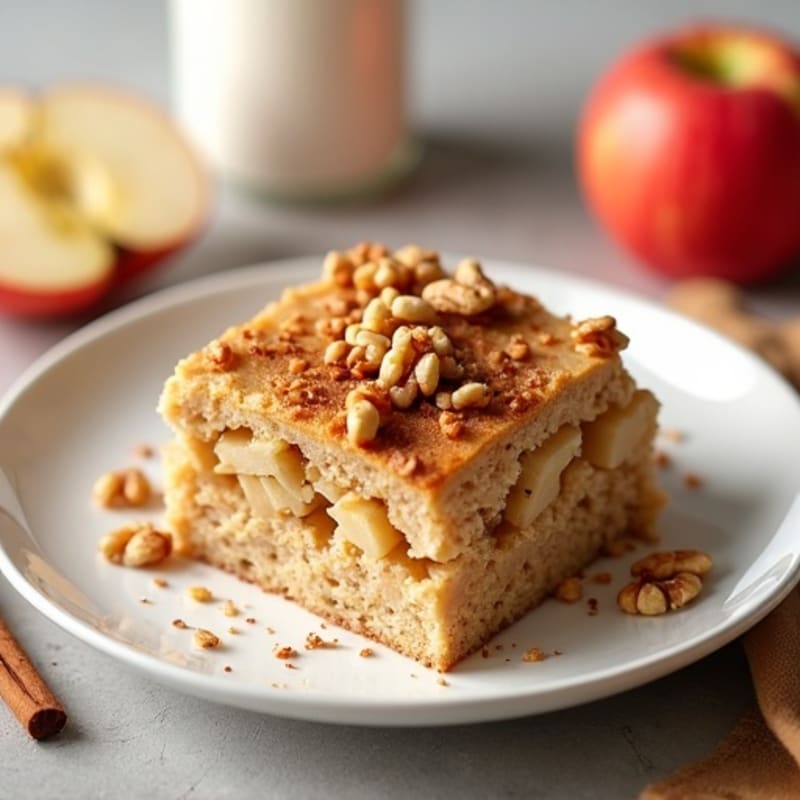 Apple Cinnamon Baked Oats with Crunchy Walnut Topping