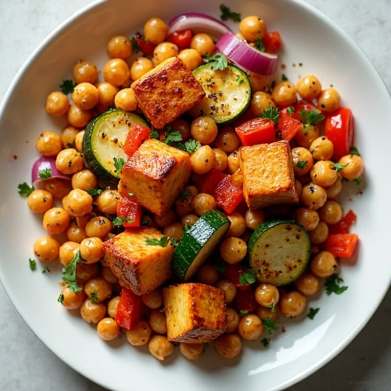 Crispy Roasted Chickpea and Vegetable Sheet Pan