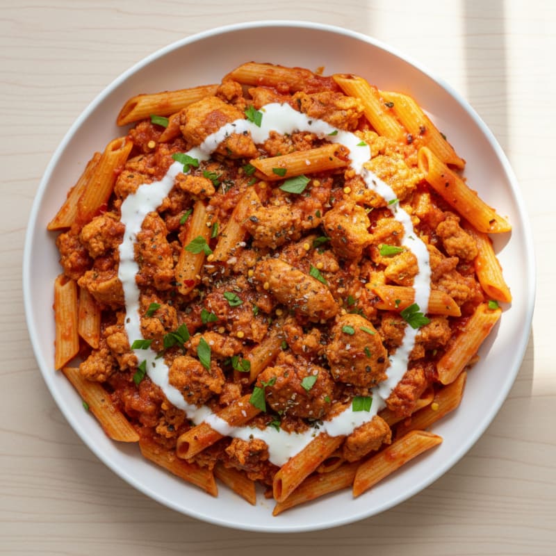 Spicy Turkey Pasta Skillet