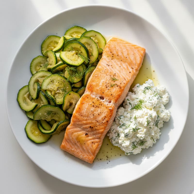 Baked Salmon with Lemon-Dill Zucchini
