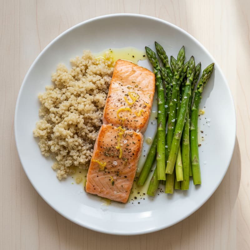 Lemon Herb Baked Salmon with Asparagus