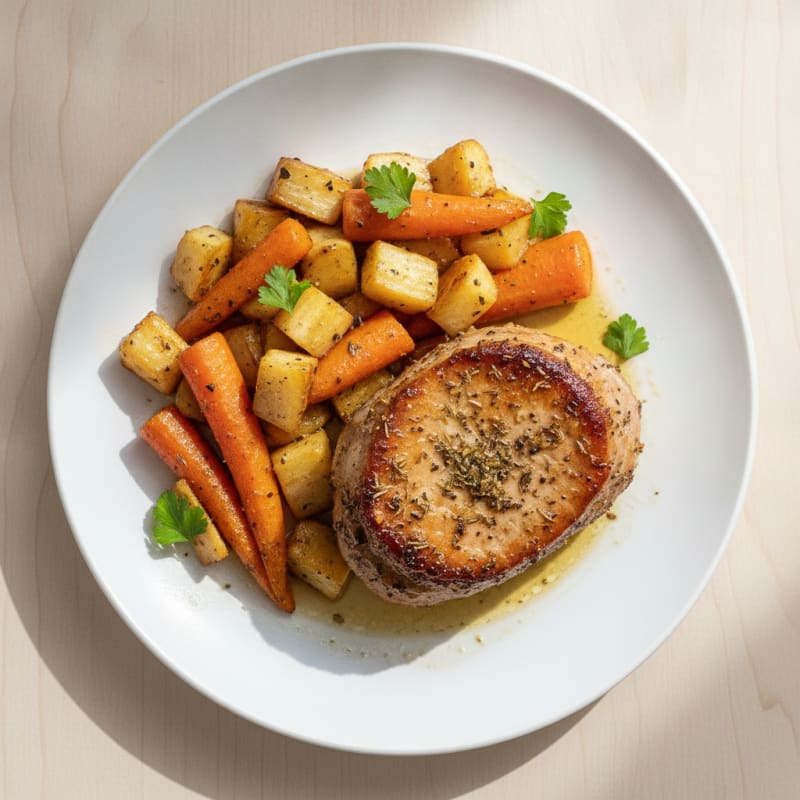 Herb-Roasted Pork Tenderloin with Root Vegetables