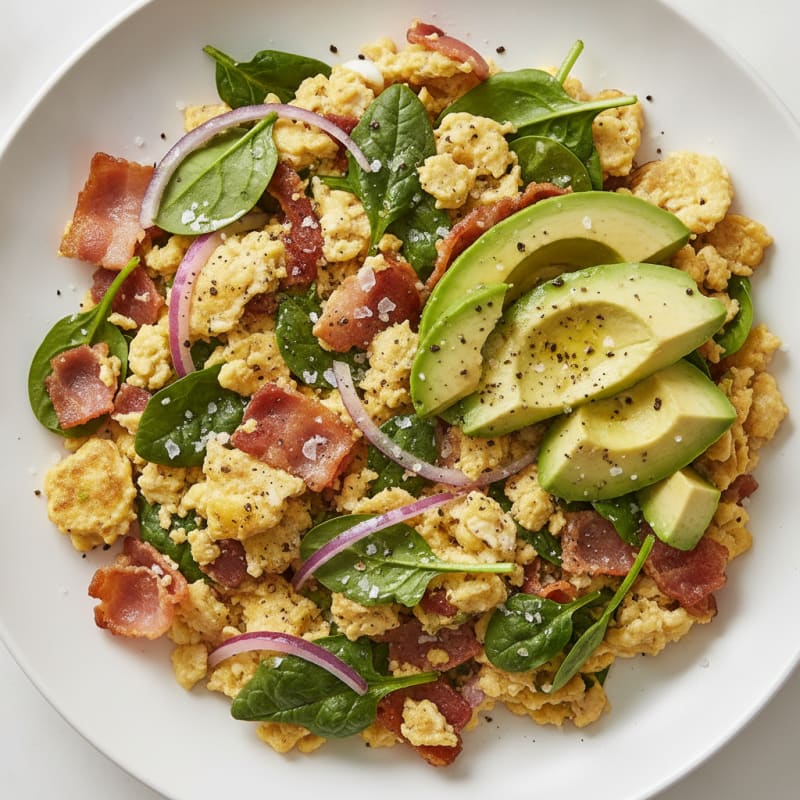 Turkey Bacon and Egg Scramble