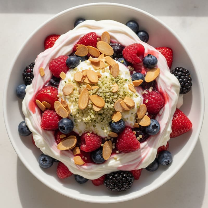Creamy Greek Yogurt Protein Parfait with Mixed Berries