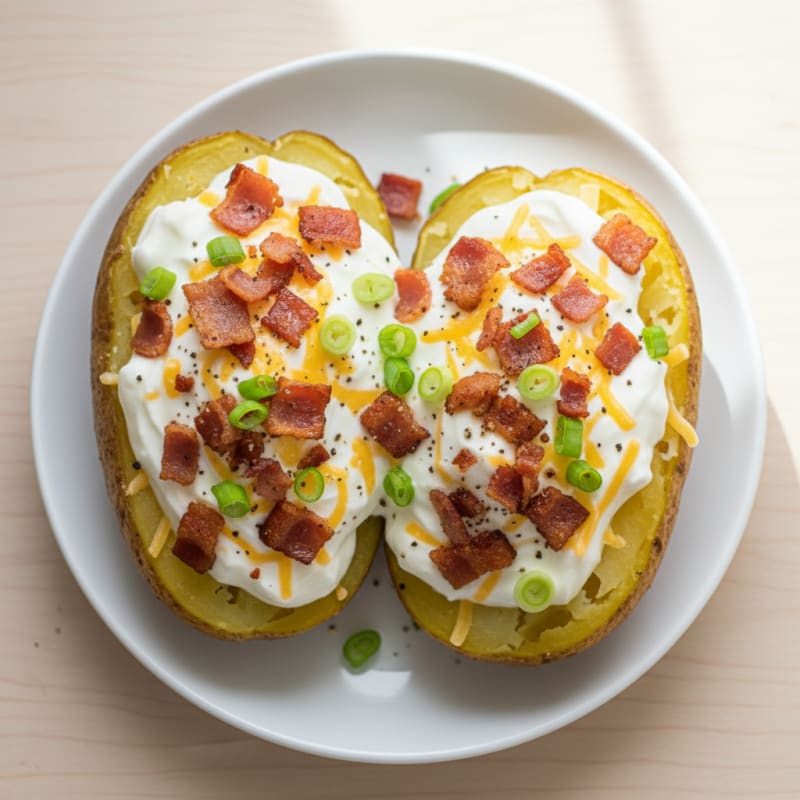 Creamy Loaded Baked Potatoes with Crispy Bacon