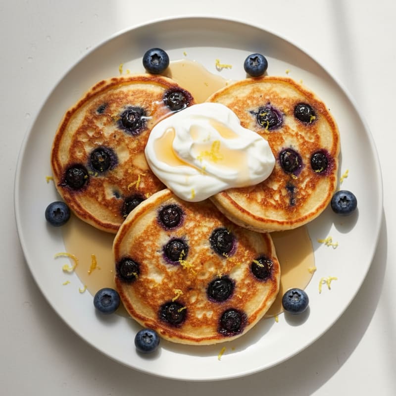 Blueberry Lemon Ricotta Pancakes