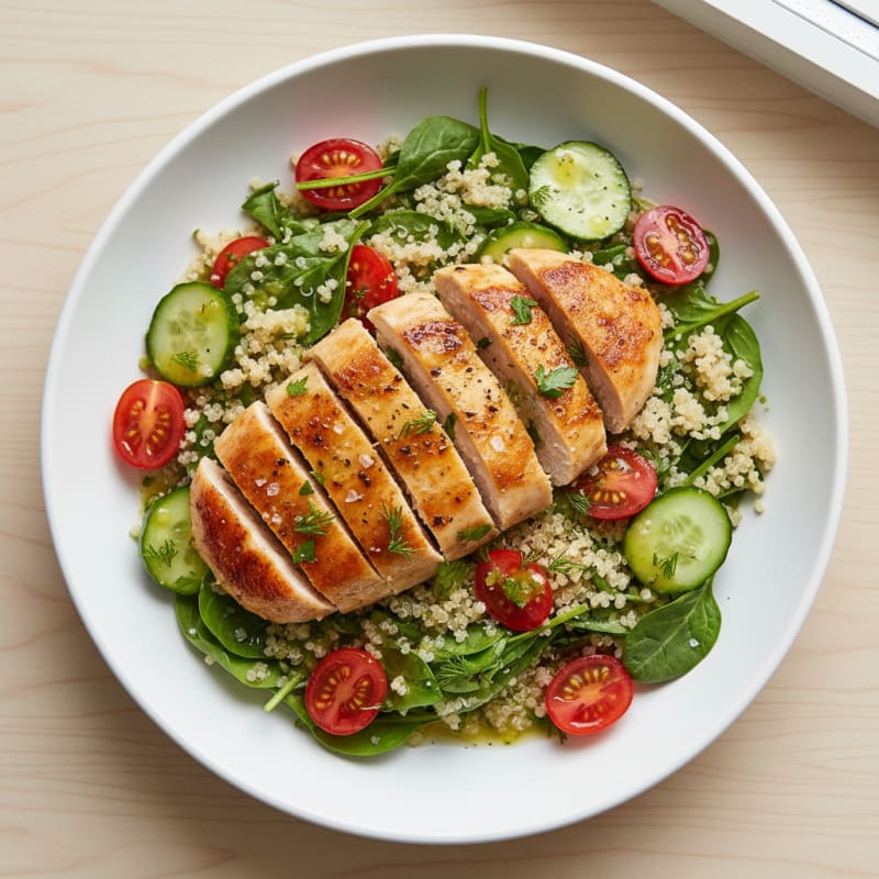 Lemon Herb Chicken and Quinoa Bowl
