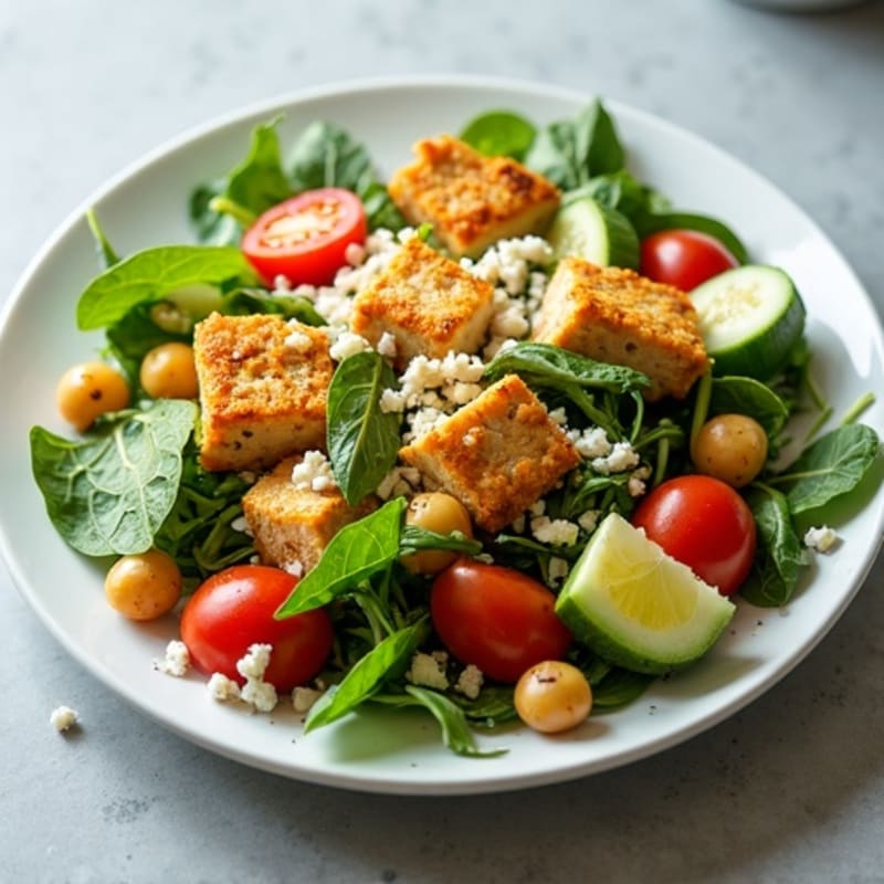 Crispy Chickpea and Fresh Greens Salad