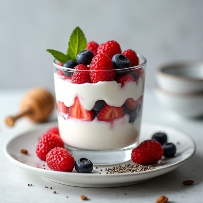 Creamy Greek Yogurt Protein Parfait with Berries