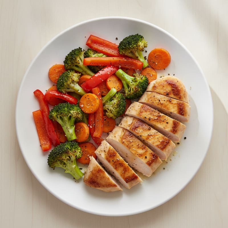 Pan-Seared Chicken with Roasted Vegetables