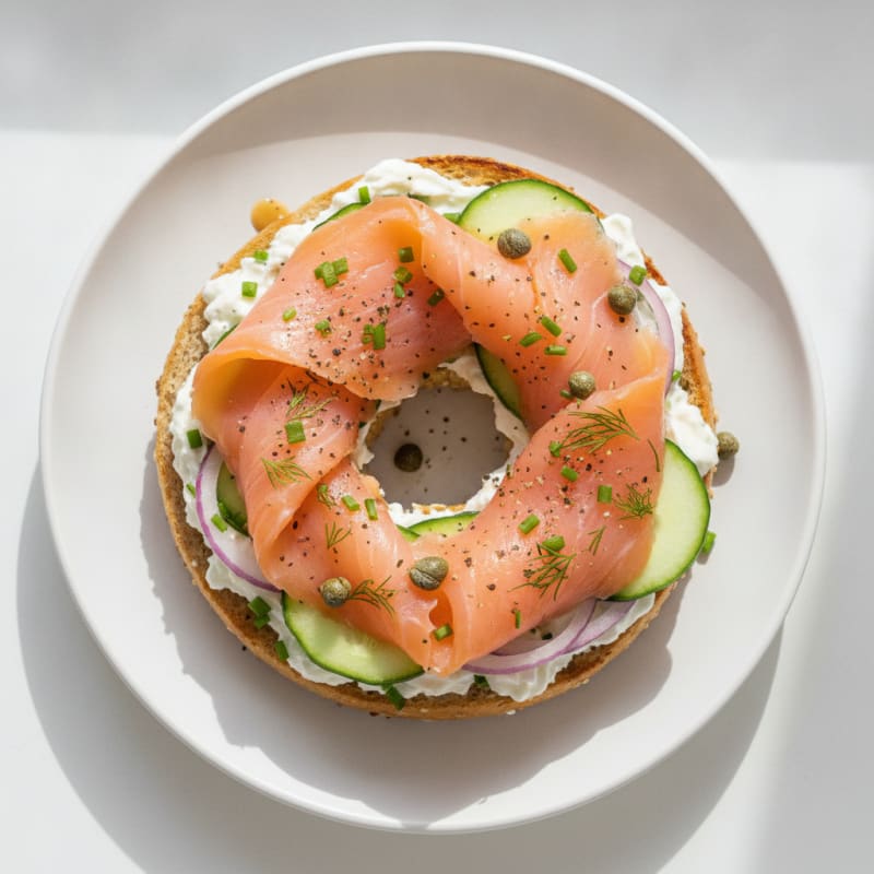 Protein-Packed Smoked Salmon Bagel
