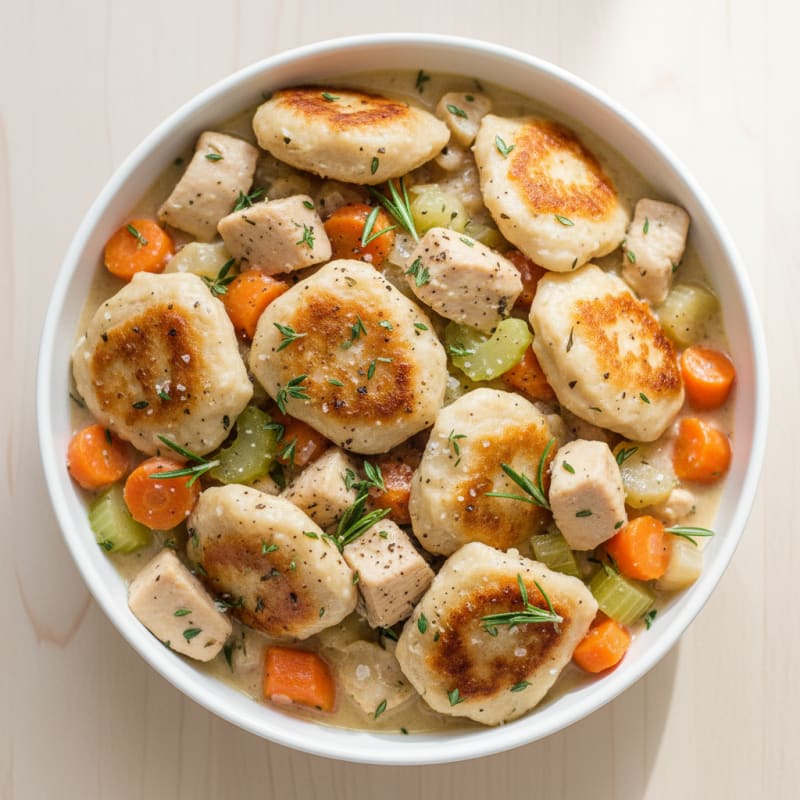 Creamy Herb Chicken and Dumpling Stew