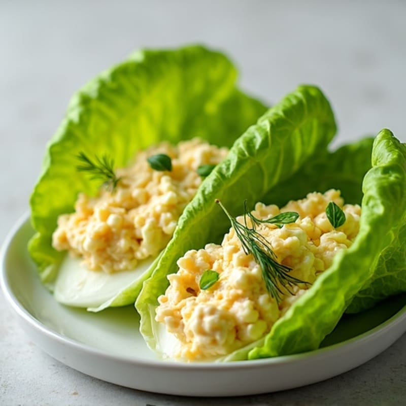 Creamy Dill Egg Salad Lettuce Wraps