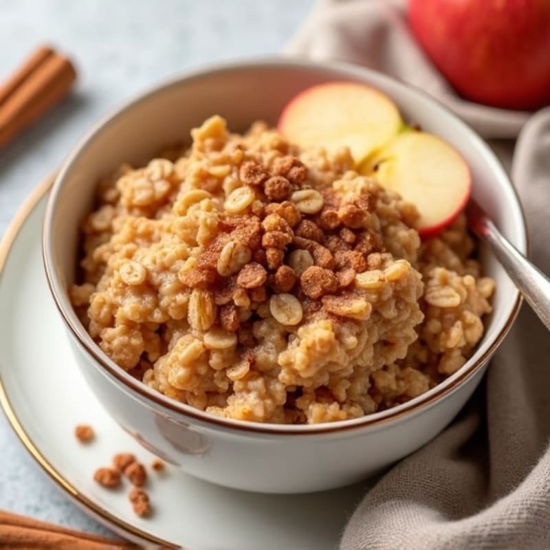 Baked Cinnamon Apple Protein Oatmeal