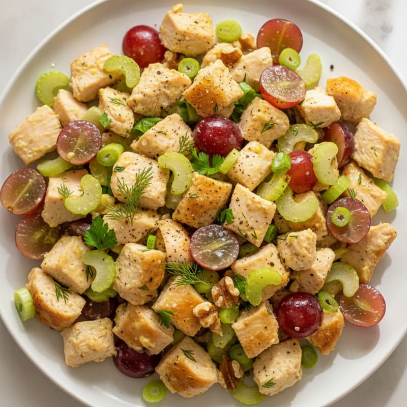 Lemon Herb Chicken Salad with Grapes
