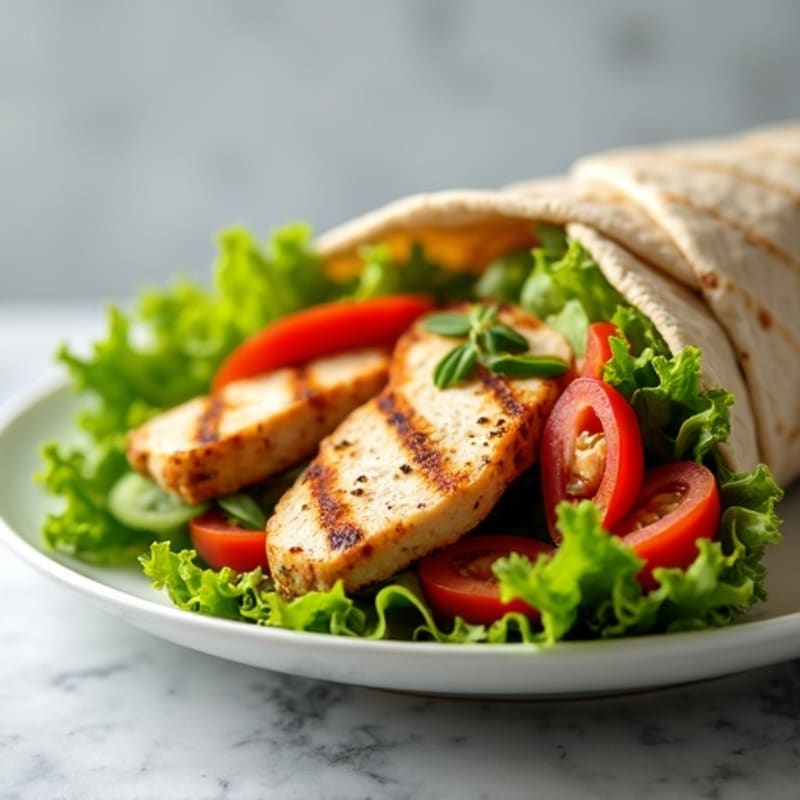 Herb-Grilled Chicken and Fresh Veggie Wrap