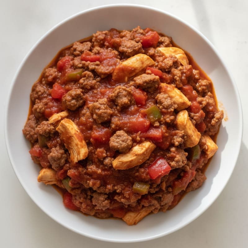 Savory Ground Beef and Chicken Chili