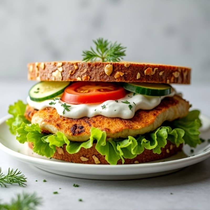 Herb-Roasted Chicken and Greek Yogurt Salad Sandwich