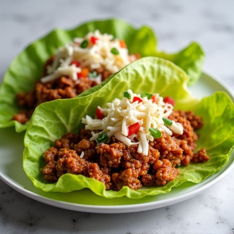 Tender BBQ Pulled Pork Lettuce Wraps with Crunchy Slaw