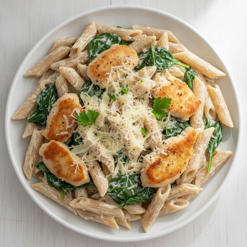 Garlic Parmesan Chicken Alfredo Pasta