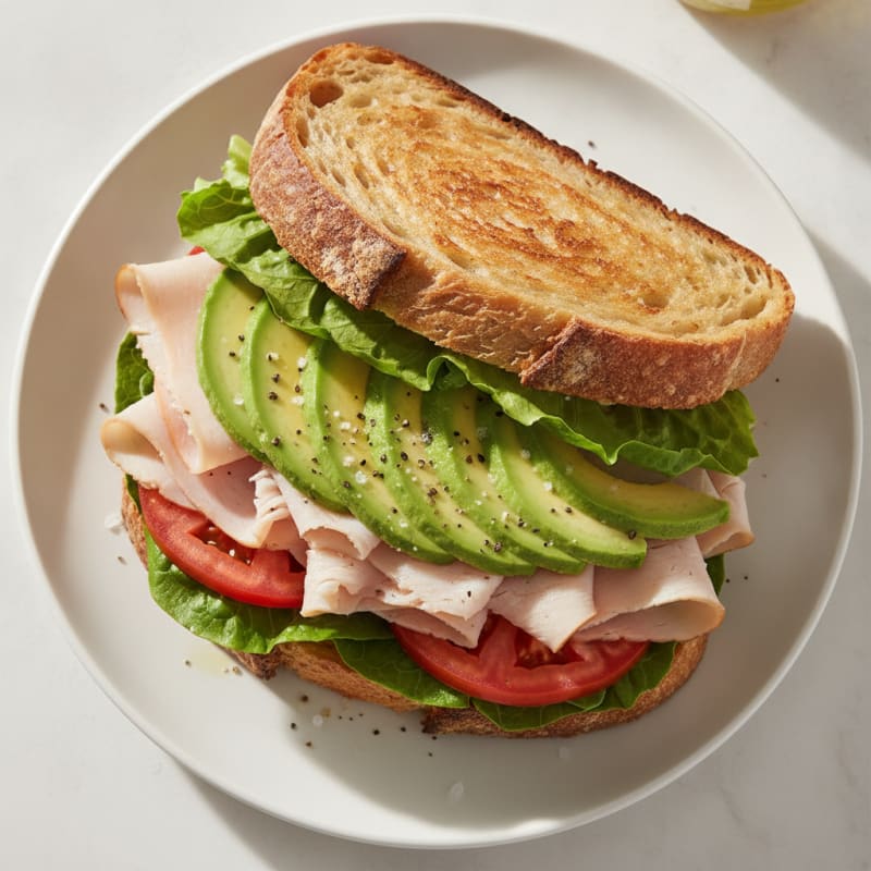 Turkey and Avocado Sourdough Sandwich