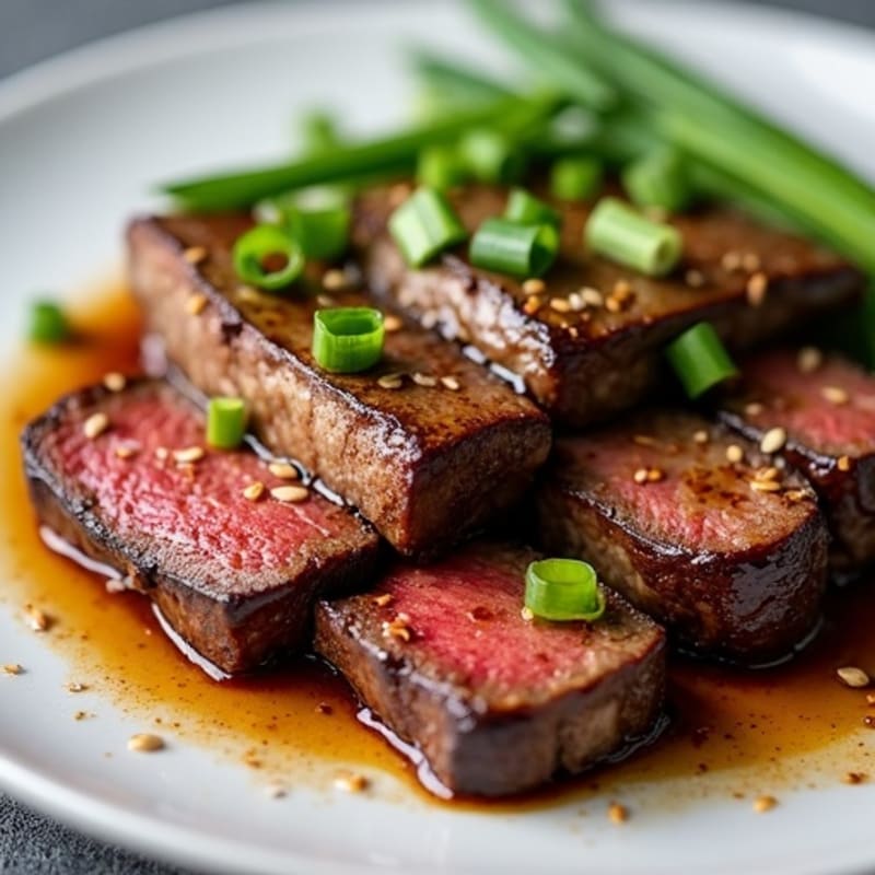 Pan-Seared Beef with Savory Sesame-Soy Marinade
