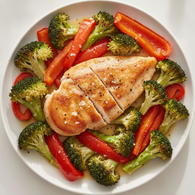 Pan-Seared Chicken with Roasted Vegetables