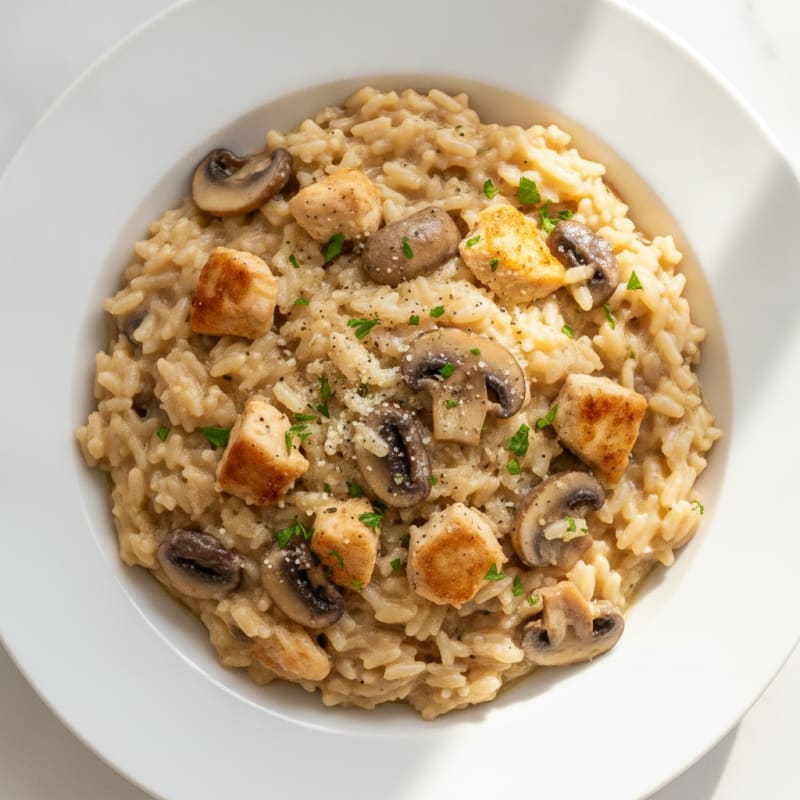 Creamy Parmesan Mushroom Risotto