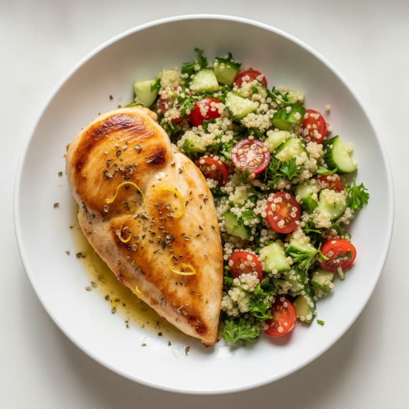 Lemon-Herb Chicken with Quinoa Salad