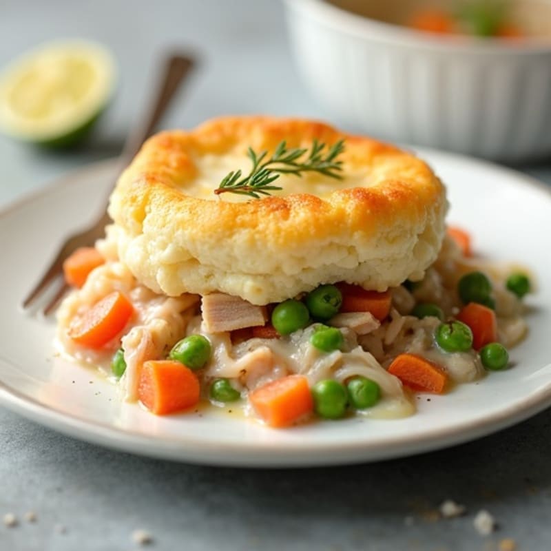 Healthy Creamy Turkey and Vegetable Pot Pie
