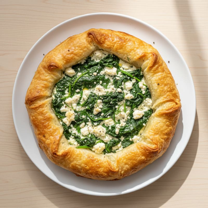 Golden Crispy Spinach and Feta Pie