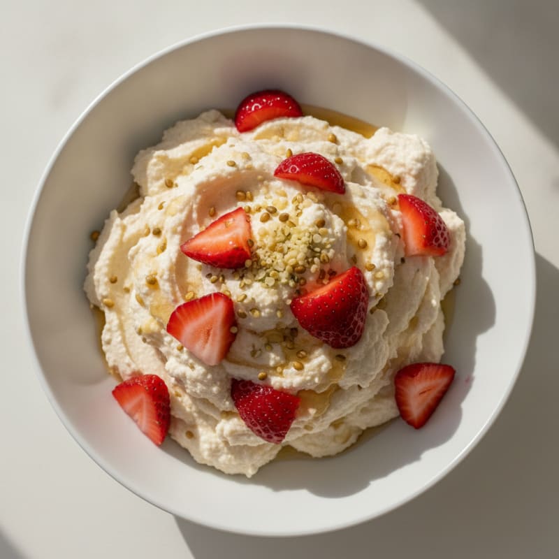 Silky Greek Yogurt Protein Mousse with Berries