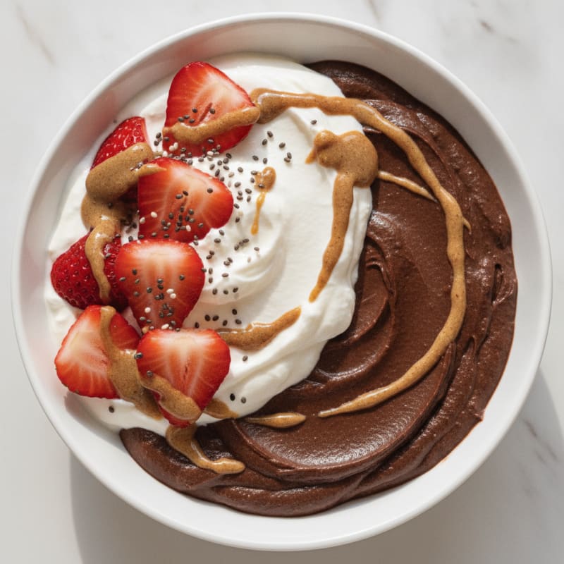 Silky Chocolate Protein Pudding with Greek Yogurt