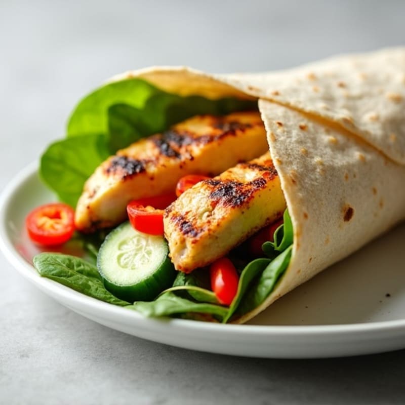Grilled Chicken and Fresh Veggie Wrap