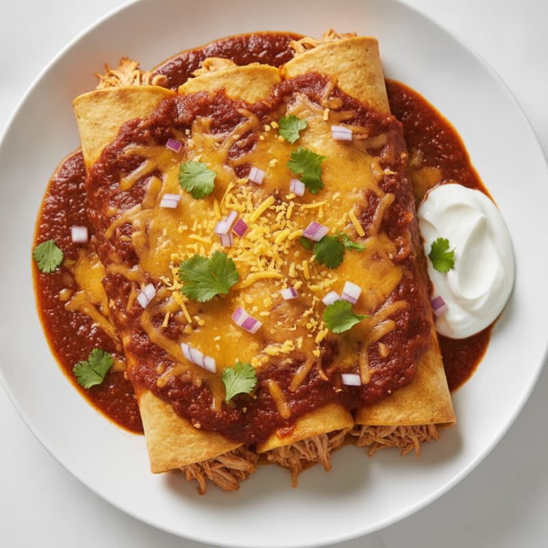 Chicken Enchiladas with Ancho Chili Sauce