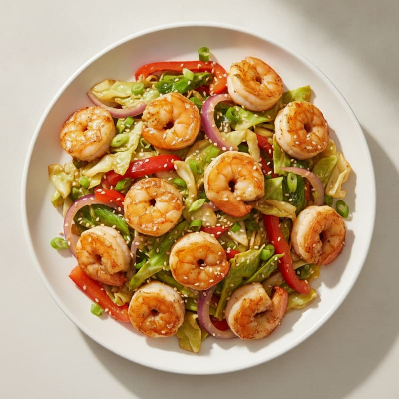 Shrimp and Cabbage Stir-Fry
