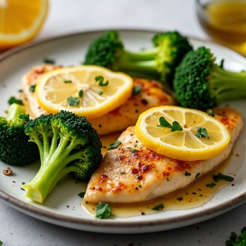 Sheet Pan Lemon-Garlic Chicken and Roasted Broccoli