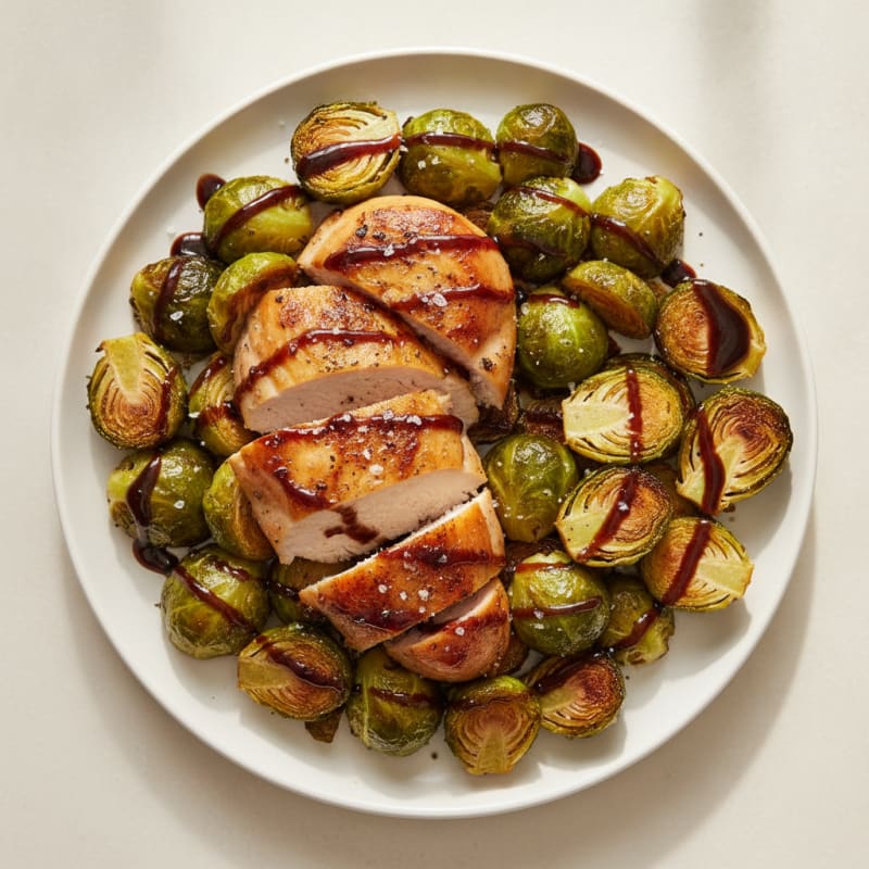 Roasted Brussels Sprouts with Balsamic Glaze