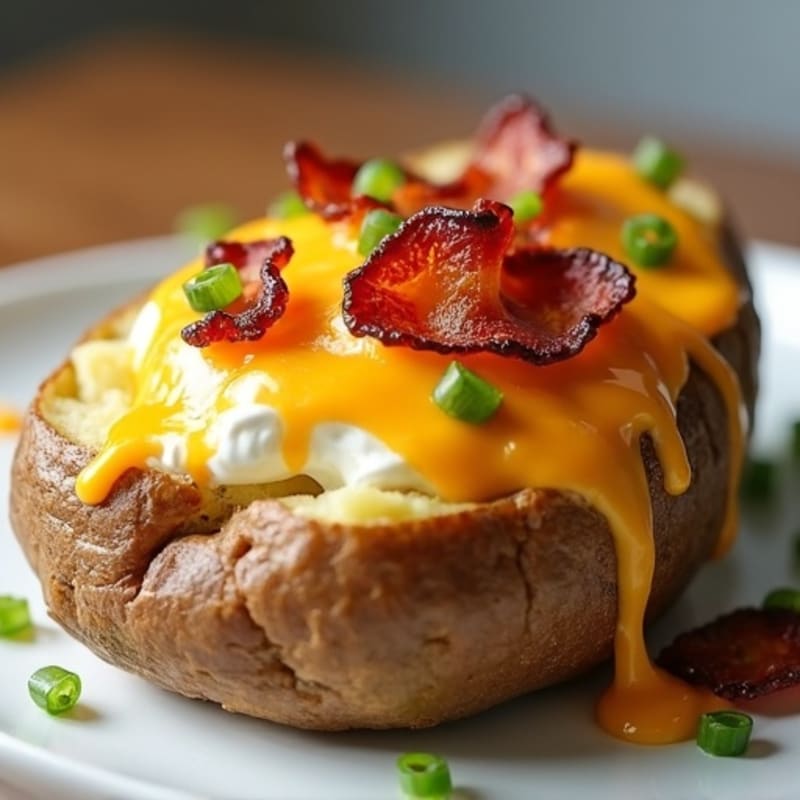 Twice-Baked Potatoes with Crispy Bacon and Creamy Cheddar