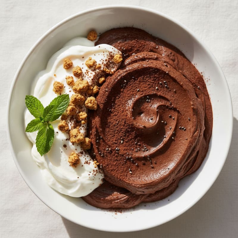 Silky Chocolate Protein Pudding with Greek Yogurt